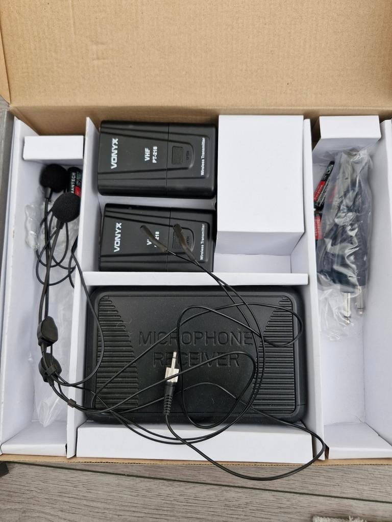 Vonyx Draadloze Headset Microfoon Systeem VHF, Ophalen of Verzenden, Nieuw, Zangmicrofoon, Draadloos