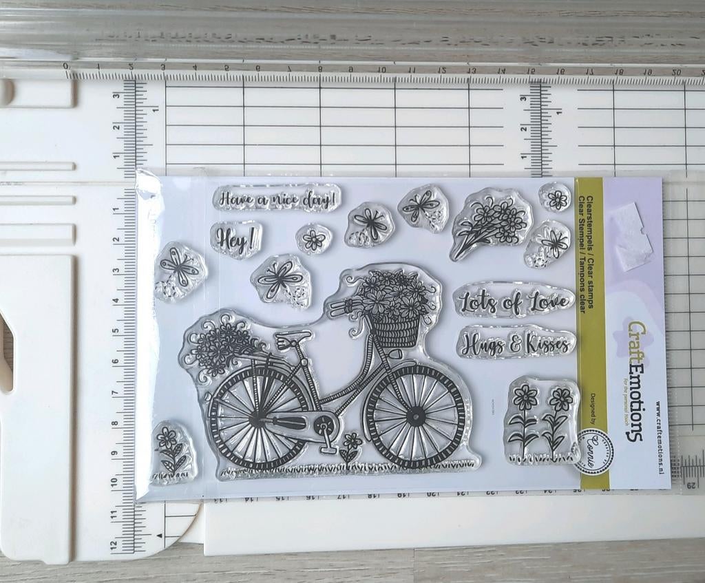 CraftEmotions clearstamp set Have a nice day, Hobby en Vrije tijd, Stempelen, Nieuw, Clearstamp, Ophalen of Verzenden