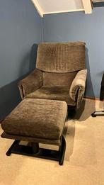 Fauteuil/relax stoel verstelbaar met losse voetsteun, Ophalen, 100 tot 125 cm, Zo goed als nieuw, 100 tot 125 cm