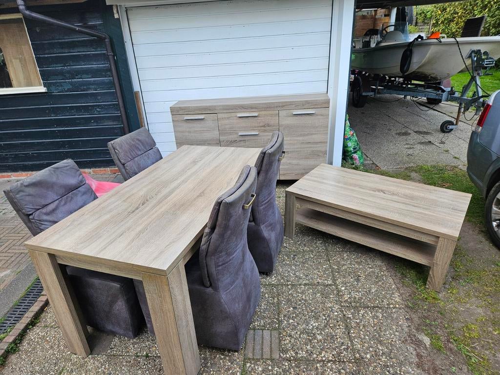 Meubelset: tafel, salontafel en dressoir, Ophalen of Verzenden