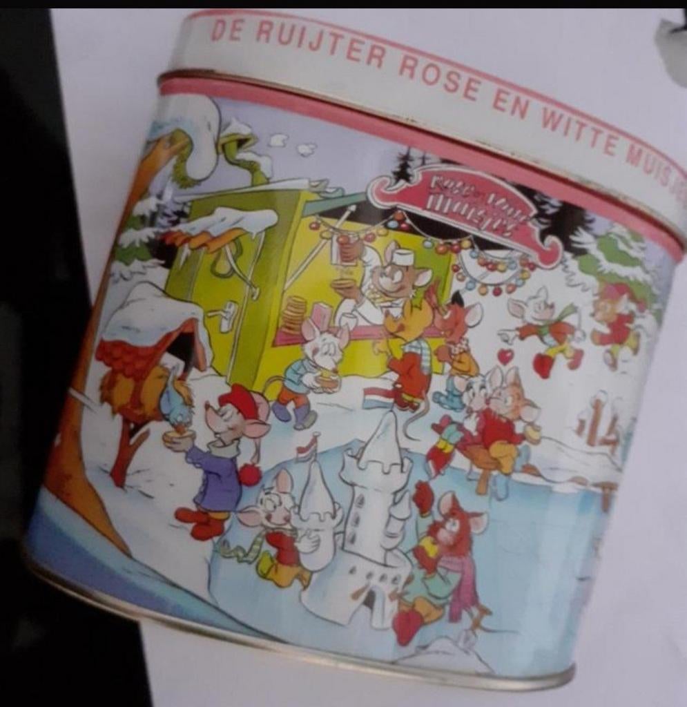Vintage De Ruijter muisjes blik - Wintertafereel, Verzamelen, Blikken, Ophalen of Verzenden
