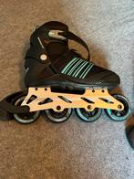 Zwarte inline skates met blauwe strepen, Overige merken, Ophalen of Verzenden, Zo goed als nieuw, Inline skates 4 wielen