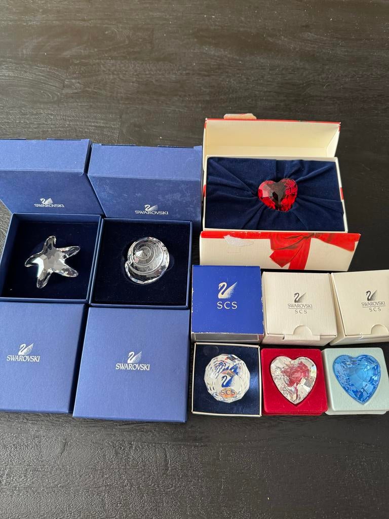 6 stuks diverse SWAROVSKI items in de orginele doosjes, Swarovski, Swarovski, Verzenden, Zo goed als nieuw