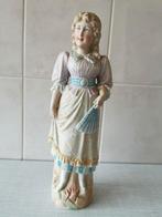 Antiek porseleinen vrouwen beeld, Ophalen of Verzenden