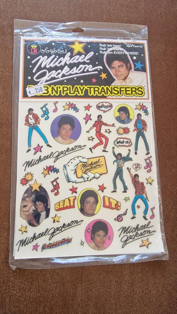 Michael Jackson transfers 1984 official collector item, Ophalen of Verzenden