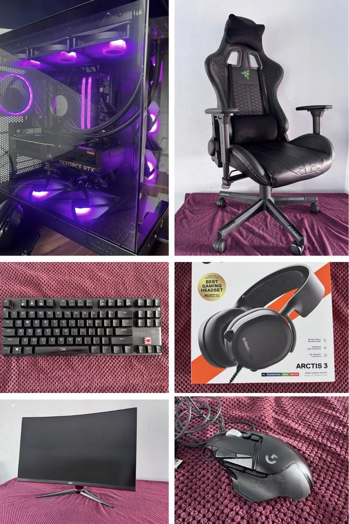 COMPLETE GAMING SETUP | High end gaming pc!, Computers en Software, Desktop Pc's, Nieuw, 4 Ghz of meer, SSD, 32 GB, Met videokaart