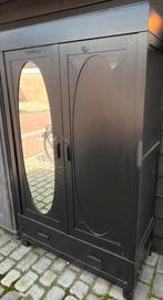 Massief hout ovaal spiegel leg hang kast, Ophalen, Zo goed als nieuw, Minder dan 250 cm