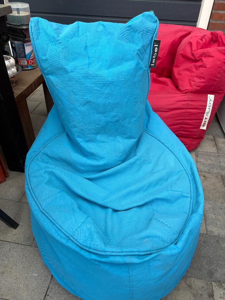 Fijne zitzak lebel, Huis en Inrichting, Zitzakken, Ophalen, Zo goed als nieuw, Blauw, Zitzak