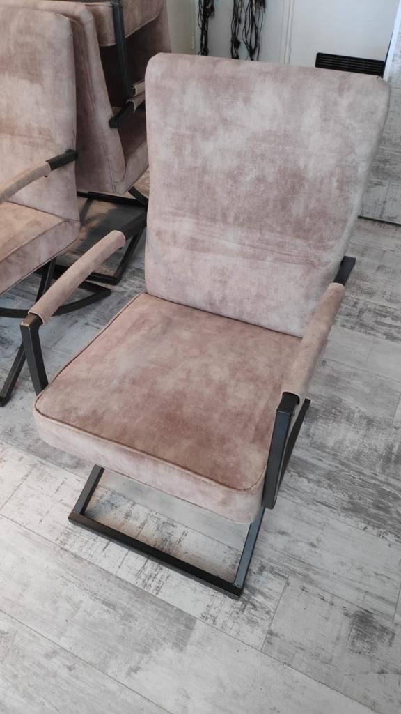 Set luxe eetkamerstoelen met armleuning, Huis en Inrichting, Stoelen, Ophalen, Zwart, Vijf, Zes of meer stoelen