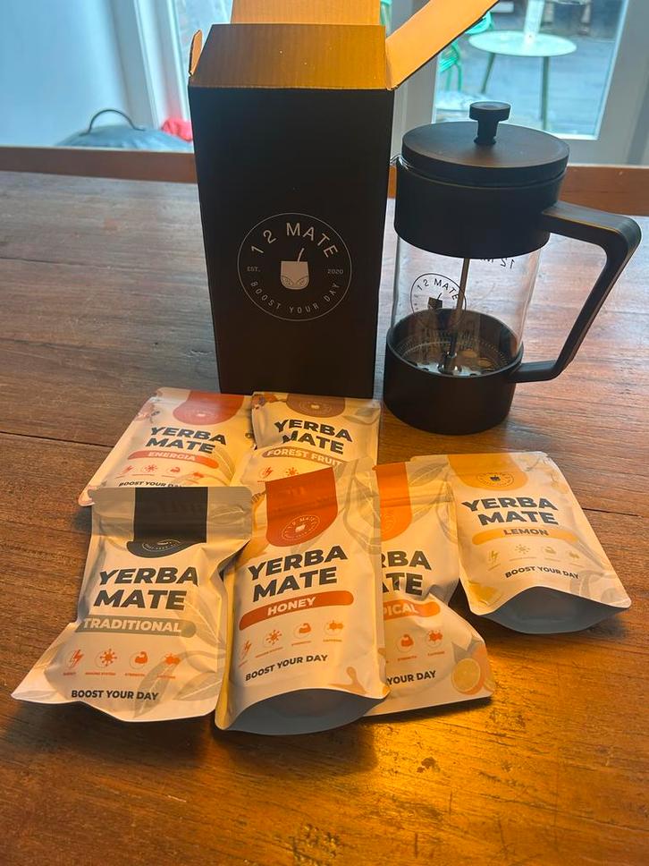12 Mate Yerba Mate Starterspakket inclusief Thee, Witgoed en Apparatuur, Koffiezetapparaten, Nieuw, Overige typen, Overige modellen