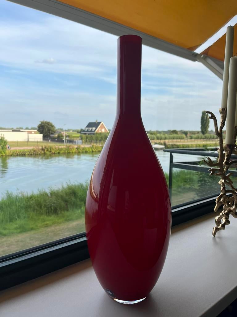 (Sier) Vaas van het merk Leonardo (50cm hoog), Ophalen, Overige kleuren, Minder dan 50 cm, Glas