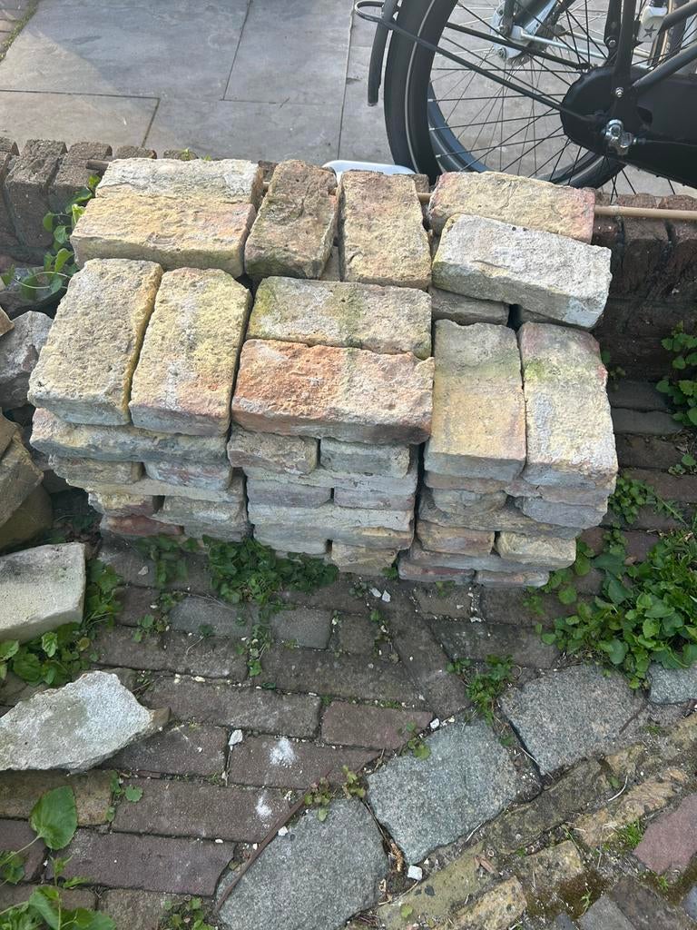 Oude gebakken waaltjes 1 m², Tuin en Terras, Tegels en Klinkers, Ophalen, Gebruikt, Minder dan 5 m², Klinkers