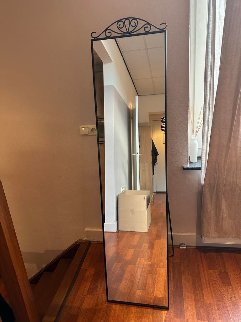 IKEA KARMSUND Passpiegel met standaard, zwart, Ophalen, Minder dan 50 cm, Gebruikt, 150 tot 200 cm