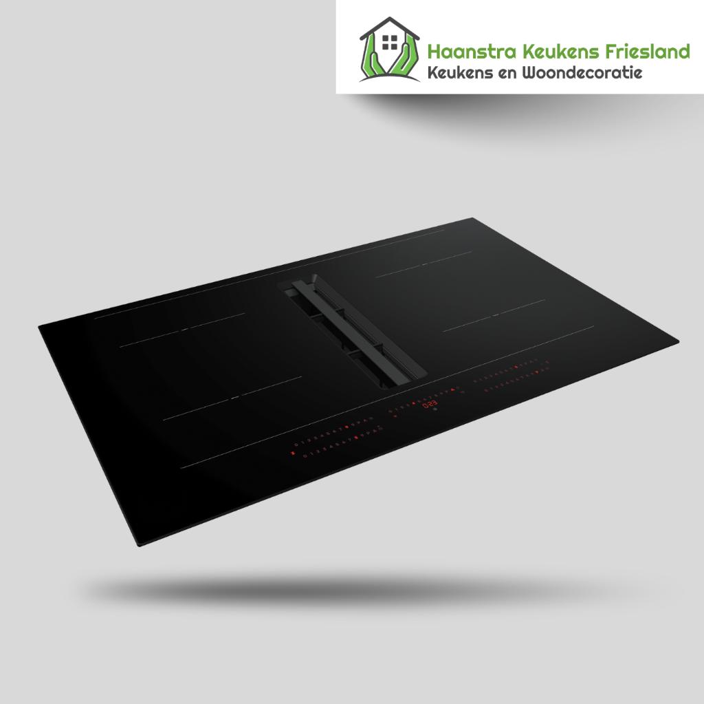 A-merk kookplaat met afzuiging, Witgoed en Apparatuur, Kookplaten, Ophalen, Nieuw, 4 kookzones, Inbouw