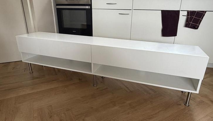 Tv meubel wit, Huis en Inrichting, Kasten | Televisiemeubels, Zo goed als nieuw, Minder dan 100 cm, 150 tot 200 cm, 25 tot 50 cm