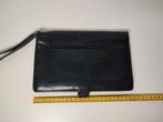 K647 de ROOY - dR zwart lederen polstas / clutch zeer fraai, Zwart, Overige typen, Ophalen of Verzenden, Zo goed als nieuw