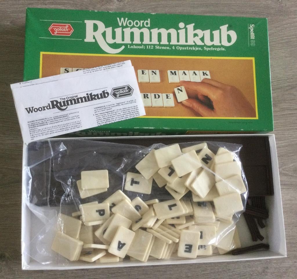 Woord Rummikub Spel, Hobby en Vrije tijd, Gezelschapsspellen | Overige, Een of twee spelers, Ophalen of Verzenden, Gebruikt