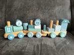 Little Dutch Houten Trein Blauw - Stapelblokken Speelgoed, Ophalen of Verzenden, Zo goed als nieuw, Duw- of Trekspeelgoed