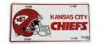 Kansas city chiefs nfl football metal license plate, Info@taurusvintage.nl, Nfl, Overige typen, Nieuw
