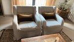 2 stuks lifestyle fauteuils, ecru, afneembare hoes, Huis en Inrichting, Stoelen, Ophalen, Gebruikt, Stof, Twee