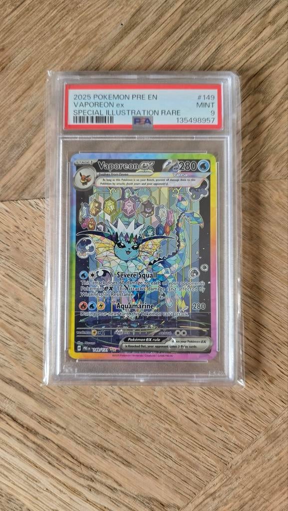 Vaporeon ex Special Illustration Rare PSA 9 Mint