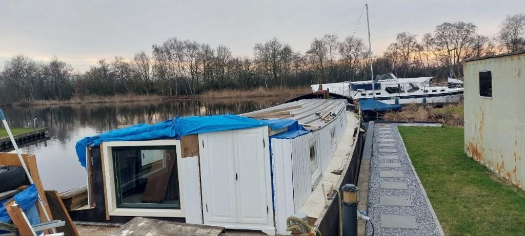 Tjalk, authentiek, woonschip, 17.00 x 4.00 meter, Staal 1907, Ophalen, Gebruikt