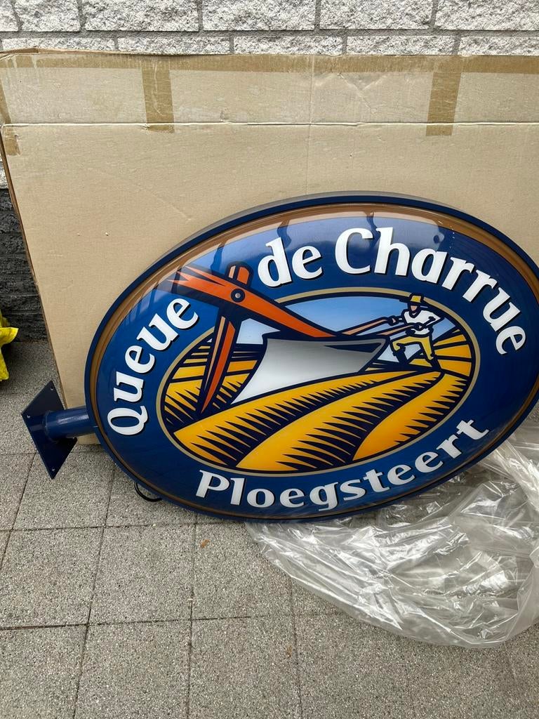 Ploegsteert bier lichtbak led neon België, Ophalen, Zo goed als nieuw, Lichtbak of (neon) lamp