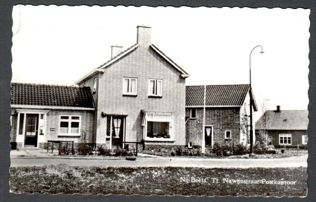 Oude Ansicht - Nij Beets Tj. Nawijnstraat Postkantoor - Frl., Verzamelen, Ophalen of Verzenden, 1940 tot 1960, Ongelopen, Friesland