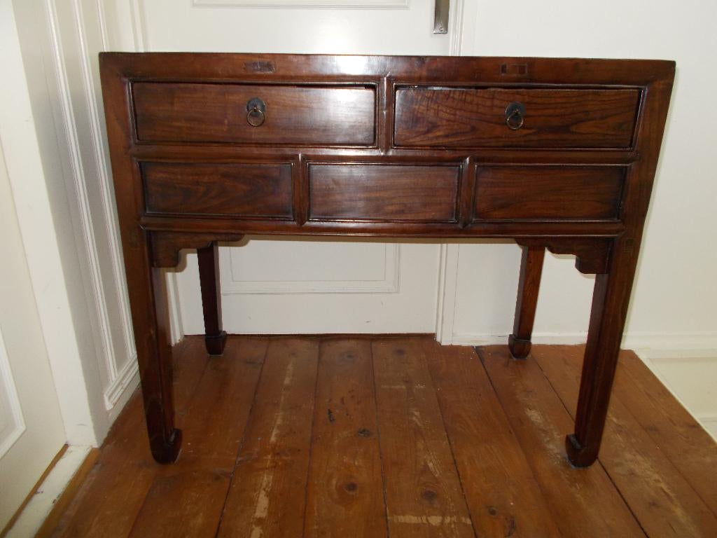 Antieke Chinese console/ wandtafel Qing Dynastie 19e eeuw, Ophalen, Overige materialen, Gebruikt, 50 tot 100 cm