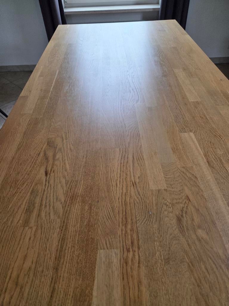 Houten eettafel, Huis en Inrichting, Tafels | Eettafels, Gebruikt, Vijf personen of meer, 150 tot 200 cm, Rechthoekig