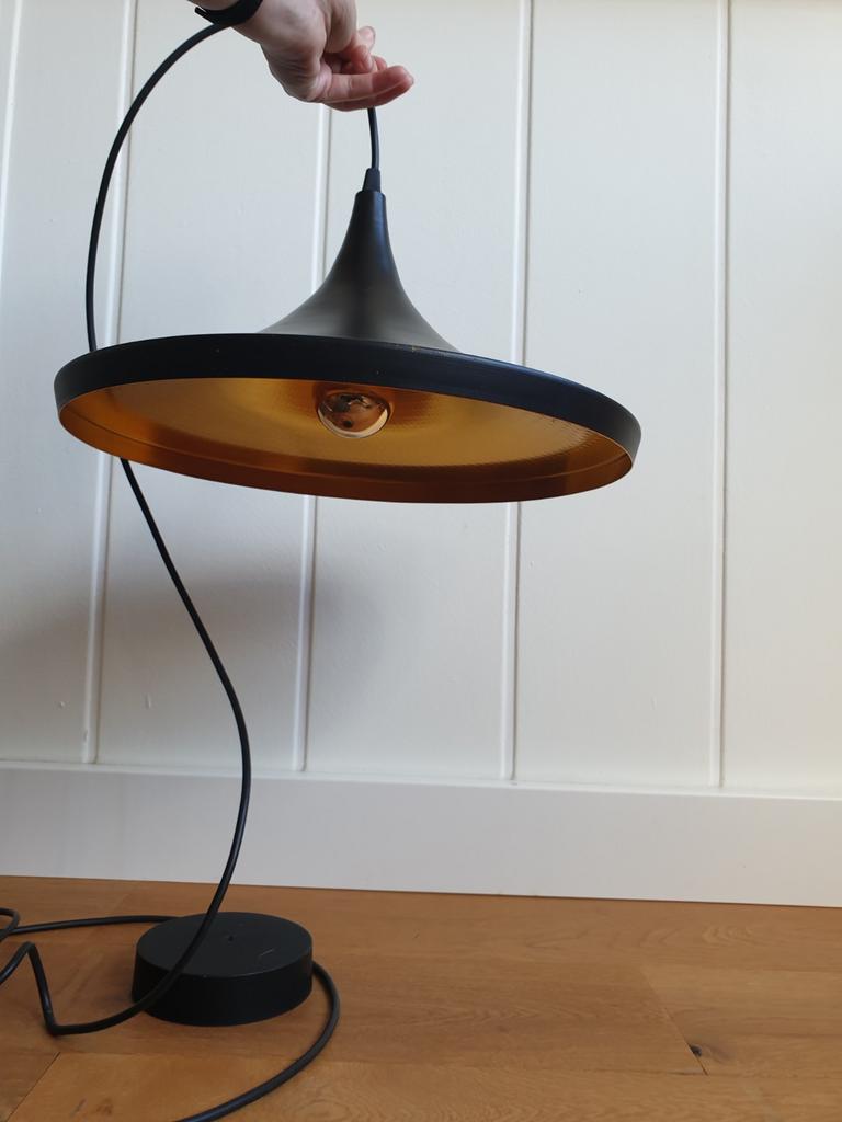 Vintage heksenhoed lamp, Huis en Inrichting, Lampen | Hanglampen, Zo goed als nieuw, Metaal, Minder dan 50 cm, Ophalen