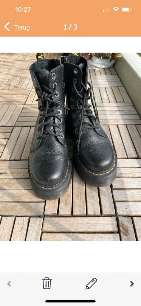 Zo goed als nieuwe Dr. Martens laarzen - Maat 38, Kleding | Dames, Schoenen, Zo goed als nieuw, Lage of Enkellaarzen, Zwart, Ophalen of Verzenden