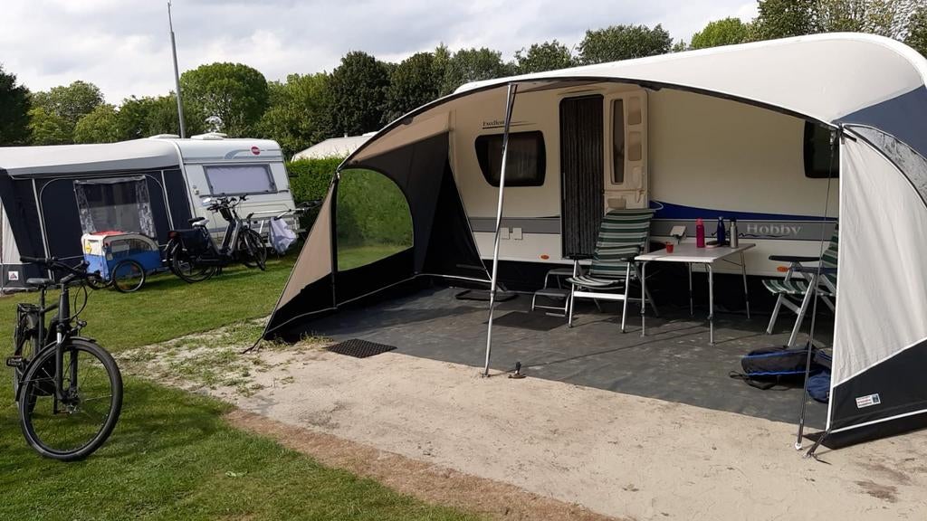 Unico Verona Luifel voor Caravan - Maat 12, Grijs, Caravans en Kamperen, Voortenten en Luifels, Ophalen, Zo goed als nieuw
