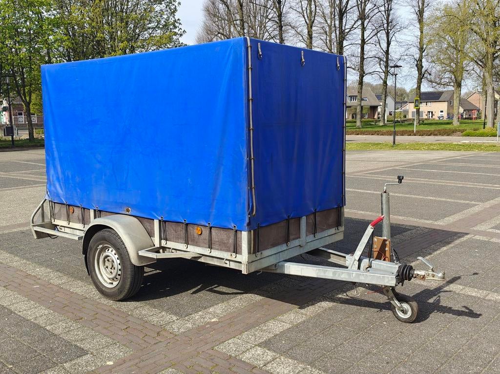 Gesloten aanhanger met huif 250x130x150 1300kg BTW, Auto diversen, Ophalen, Gebruikt