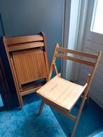 4 houten opklapbare stoelen stoel, Ophalen, Zo goed als nieuw, Bruin, Eén