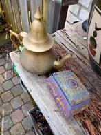 Marokkaanse vintage theepot en decoratief schatkistje, Ophalen of Verzenden