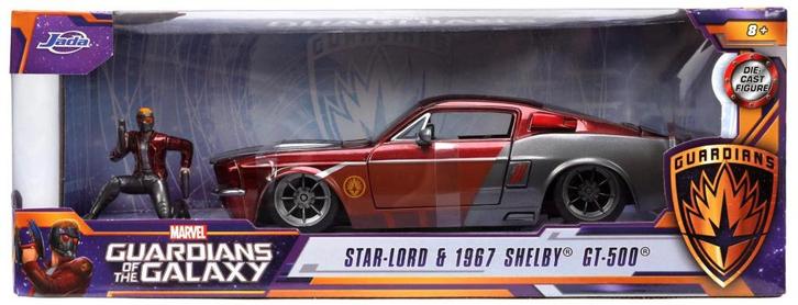 Jada Toys: Marvel Star-Lord & 1967 Shelby GT-500 1:24, Hobby en Vrije tijd, Modelauto's | 1:24, Nieuw, Ophalen of Verzenden