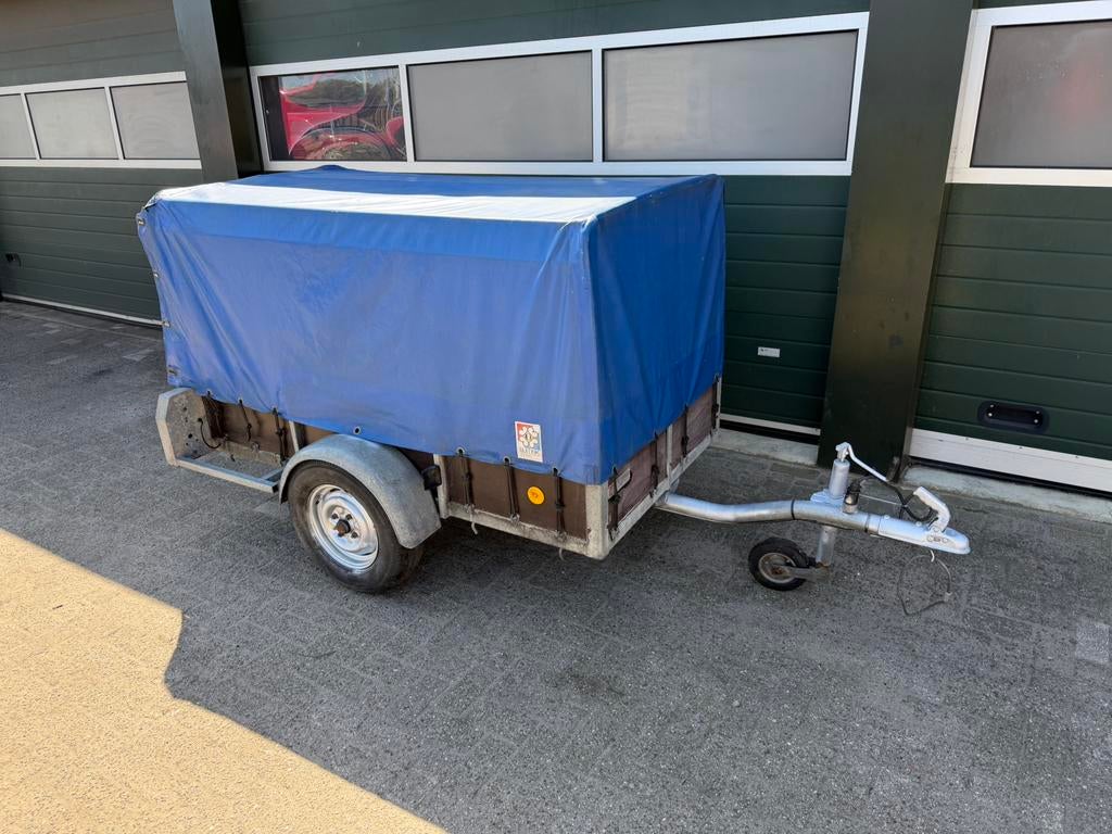 Te koop mooie aanhanger met huif aanhangwagen aanhanger, Ophalen, Gebruikt