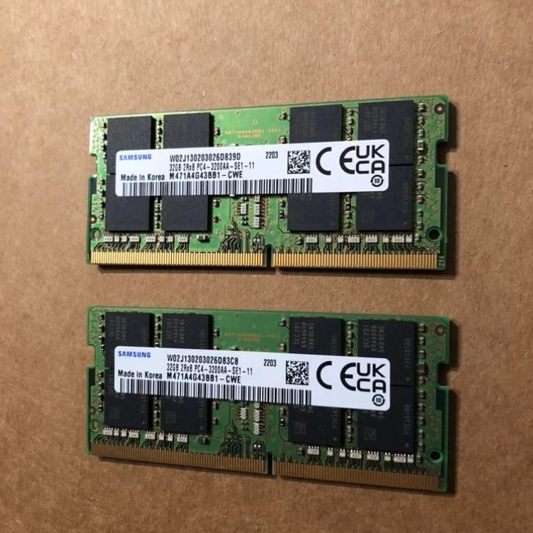 Samsung 64GB (2x32GB) DDR4 SODIMM RAM 3200MHz, Gebruikt, DDR4, Ophalen of Verzenden, 3200MHz