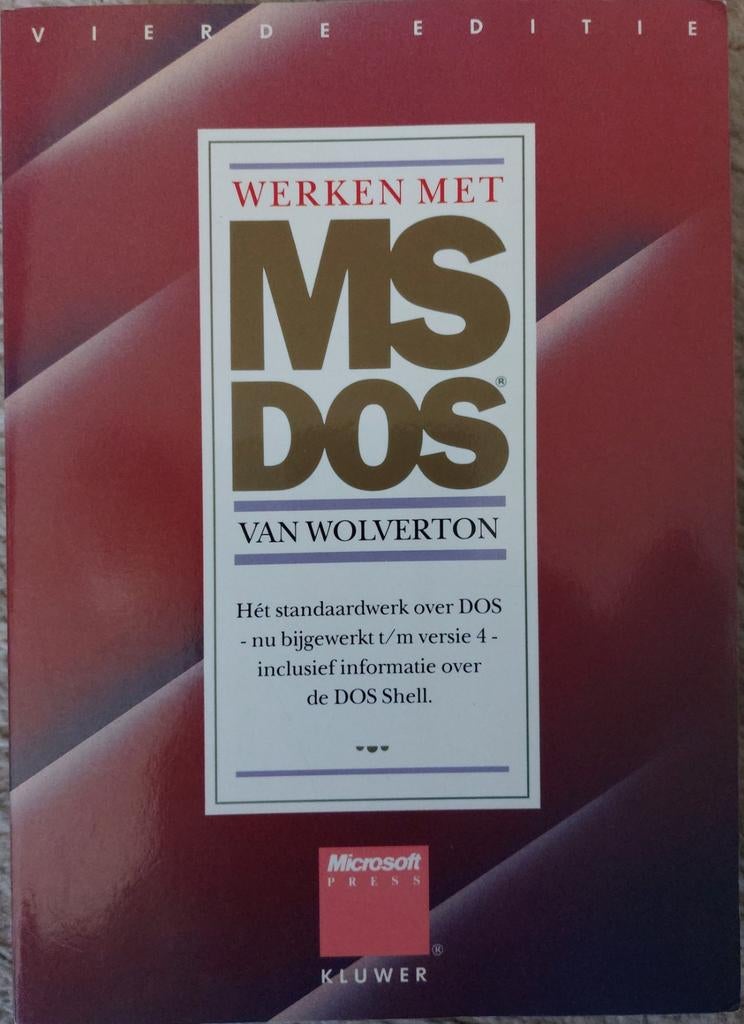 Werken met MS DOS van Wolverton, 4e editie,  nieuwstaat!, Besturingssystemen, Nieuw, Ophalen of Verzenden, Wolverton