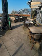 Betontegels 50x50 - 100-120m2 zelf uithalen, Tuin en Terras, Tegels en Klinkers, Ophalen, Gebruikt, 10 m² of meer, Beton