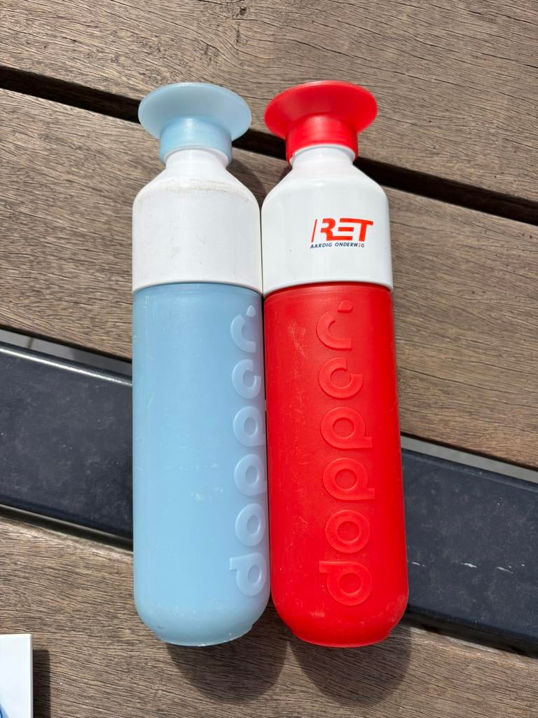 2 x dopper waterfles, Ophalen of Verzenden, Zo goed als nieuw