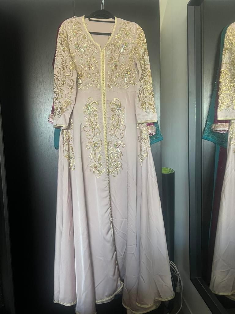 Marokkaanse jurk Caftan kaftan (Roze), Ophalen, Zo goed als nieuw, Maat 38/40 (M), Overige typen