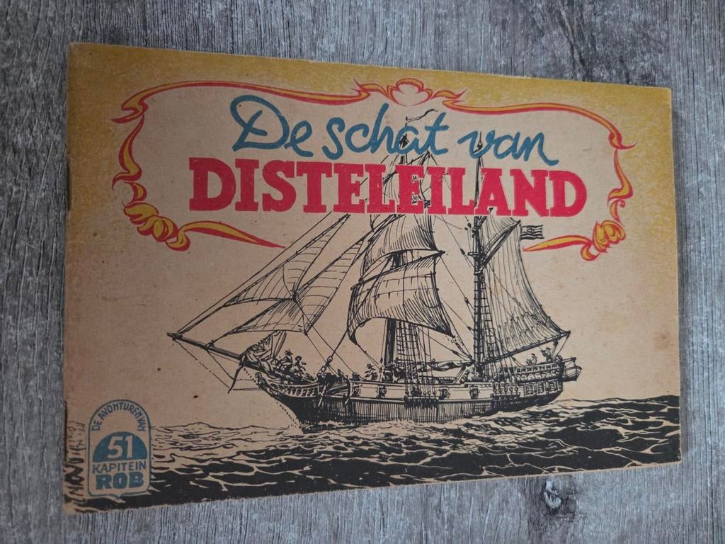 De Schat van Disteleiland - Kapitein Rob stripboek, Eén stripboek, Ophalen of Verzenden, Gelezen, Pieter Kuhn