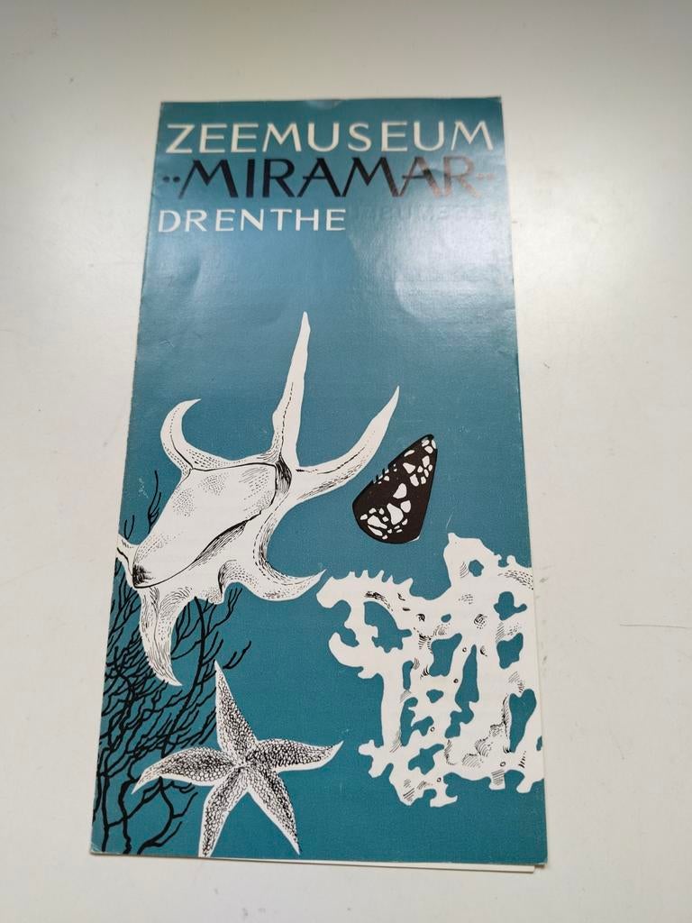 Oude Brochure Zeemuseum Miramar Drenthe jaren 60, Verzenden, Zo goed als nieuw, Folder