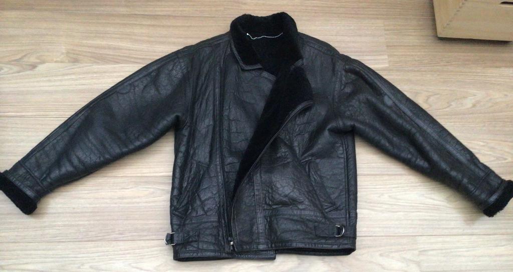 Lammy leder jas  XL, Kleding | Heren, Jassen | Winter, Gedragen, Maat 56/58 (XL), Zwart, Ophalen of Verzenden