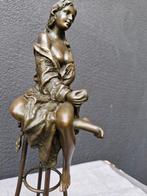 beeld brons meisje art deco, Verzenden