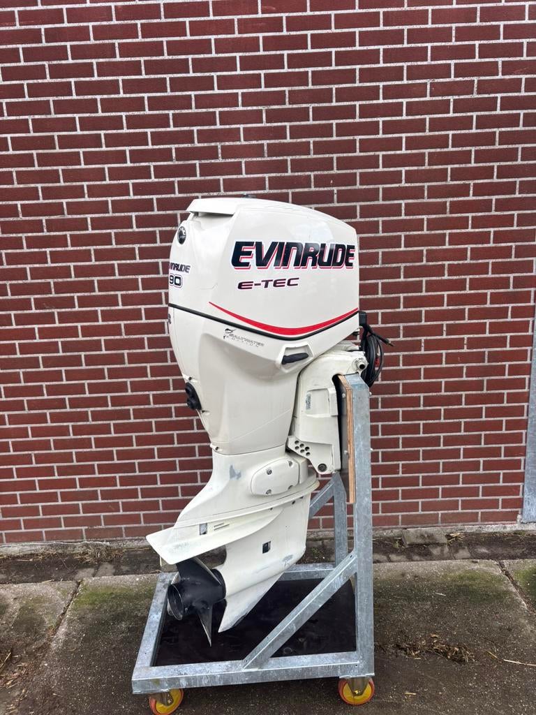 Evinrude E-TEC 90 pk vaarklaar!, Ophalen, Viertaktmotor, Zo goed als nieuw, 30 pk of meer