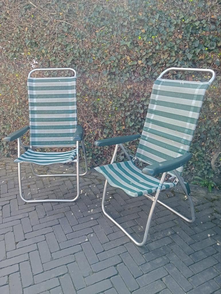 Camping stoelen, 2 stuks, Caravans en Kamperen, Kampeermeubelen, Ophalen, Campingstoel