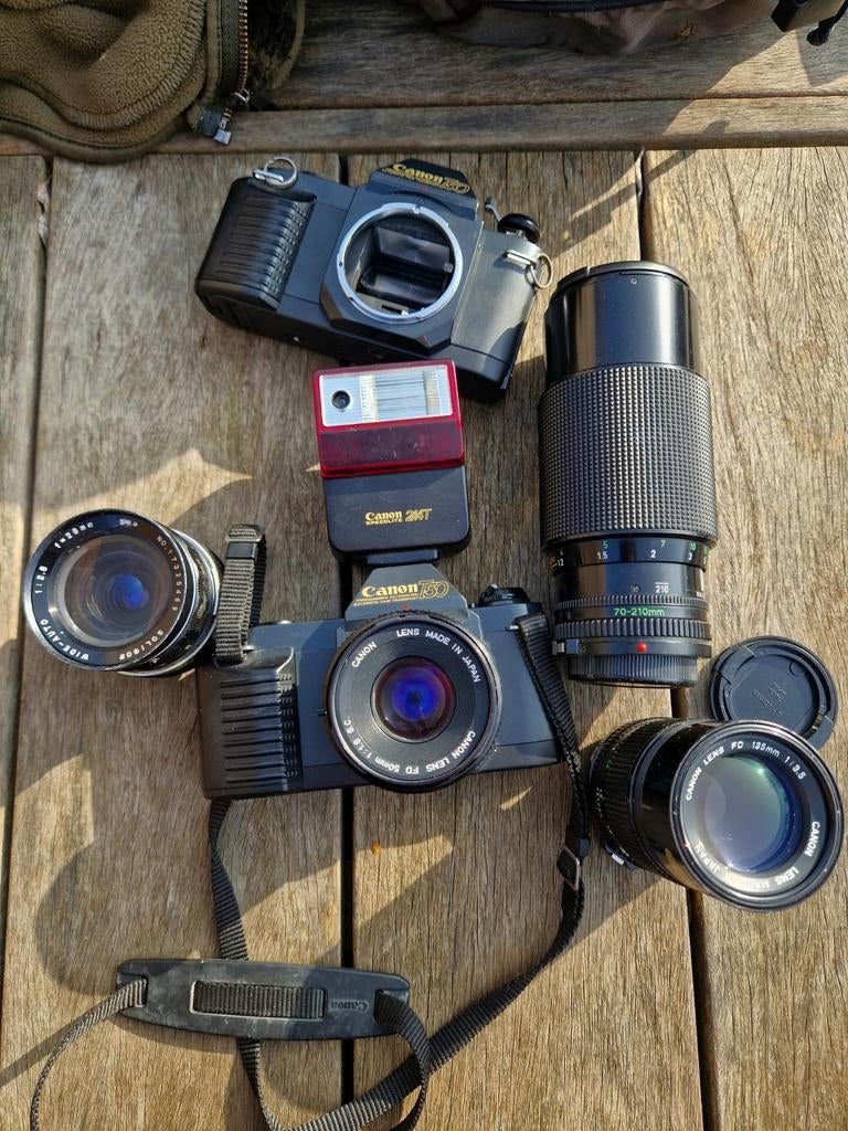 Canon T50 and FD lenses, Ophalen of Verzenden, Spiegelreflex, Canon